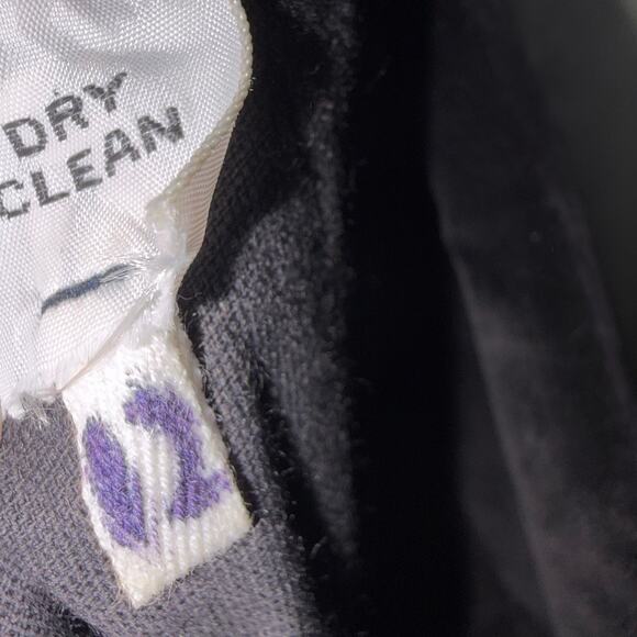 Vintage Black Velvet Maxi Skirt Floral Patchwork Gingham Women's Size 12 - Picture 7 of 7